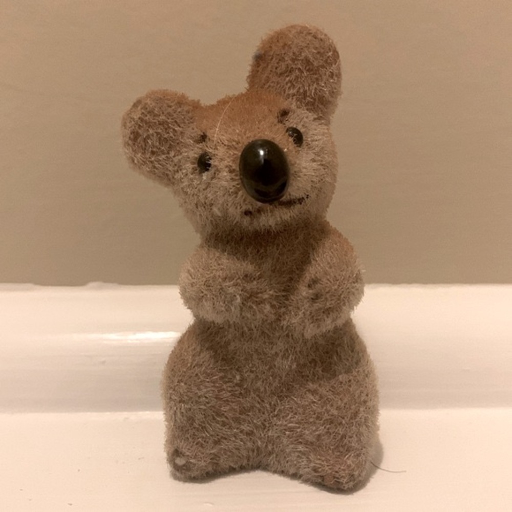 Koala Bear Figurine Handwork Kunstlerschultz West Germany Wagner Animal flocked